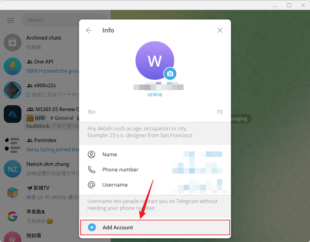 add account